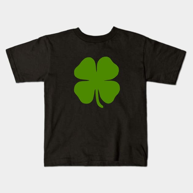 ST PATRICKS Day Four Leaf Lucky Clover - St Patricks Day Art Kids T-Shirt by SartorisArt1